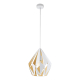 Suspension Carlton 1 blanche et or Ø 31 cm E27 60 W EGLO