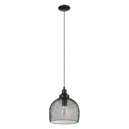 Suspension Straiton noire Ø 28 cm E27 60 W EGLO