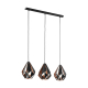 Suspension Carlton 1 noire et cuivre E27 3 × 60 W EGLO