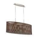 Suspension Sendero nickel mat et marron E27 2 × 60 W EGLO