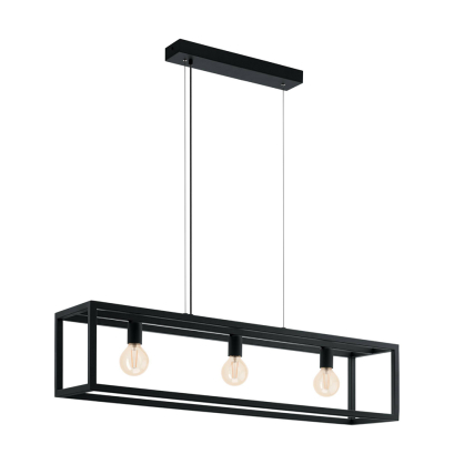 Suspension Elswick noire E27 3 × 60 W EGLO