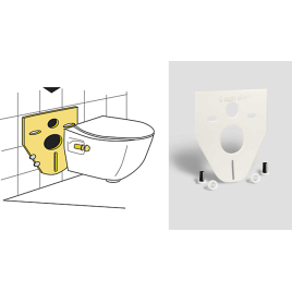 WENKO Kit d'accessoires pour WC sur pied Puro, d…