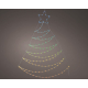 Sapin lumineux avec étoile LED 117 x 110 cm multicouleur LUMINEO