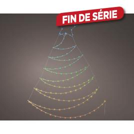 Sapin lumineux avec étoile LED 117 x 110 cm multicouleur LUMINEO