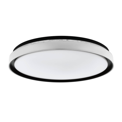 Plafonnier LED Seluci noir et blanc dimmable Ø 49 cm 4 × 10 W EGLO