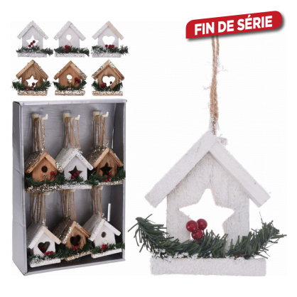 Maison en bois à suspendre 10 cm DECORIS