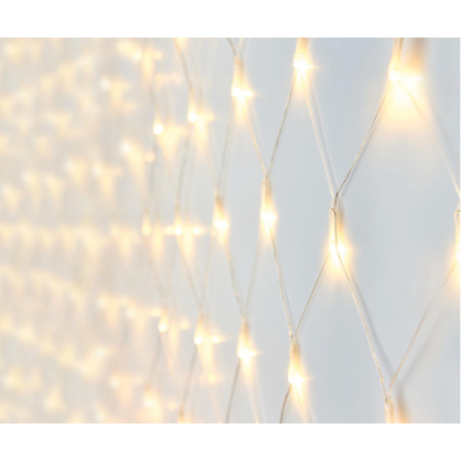 Filet lumineux extérieur LED blanc chaud 2 x 1 m