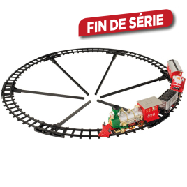 Train de Noël animé avec rails 274 cm LUMINEO