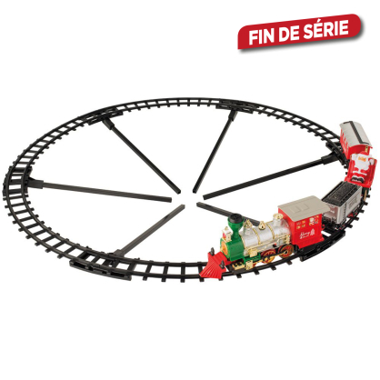 Train de Noël animé avec rails 274 cm LUMINEO