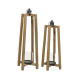 Set de lanterne en bois 2 pièces DECORIS