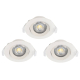 Spot encastrable LED Sartiano blanc Ø 9 cm 3 × 4,6 W EGLO