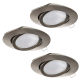 Spot encastrable LED Tedo nickel mat Ø 8 cm GU10 3 × 4,6 W EGLO