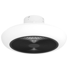 Ventilateur de plafond LED Sayulita blanc et noir Ø 45,5 cm 3 x 8,5 W EGLO