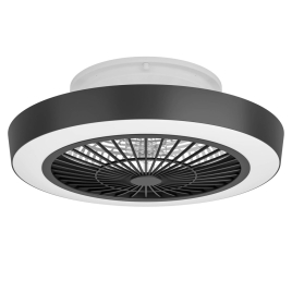 Ventilateur de plafond LED Sazan blanc et noir Ø 55 cm 3 x 12,6 W EGLO