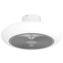 Ventilateur de plafond LED Sayulita blanc et gris Ø 45,5 cm 3 x 8,5 W EGLO