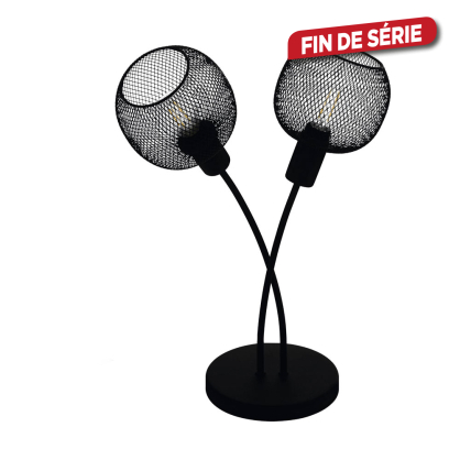 Lampe de table Wrington 1 noire E14 2 × 40 W EGLO