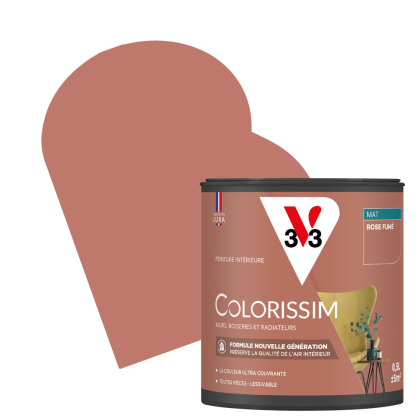 Peinture pour murs Colorissim rose fumé mat 0,5 L V33