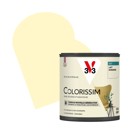 Peinture pour murs Colorissim lait d'ananas mat 0,5 L V33