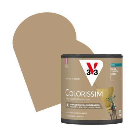 Peinture pour murs Colorissim beige trench-coat mat 0,5 L V33