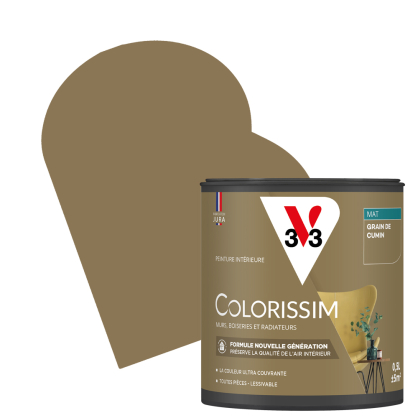 Peinture pour murs Colorissim grain de cumin mat 0,5 L V33