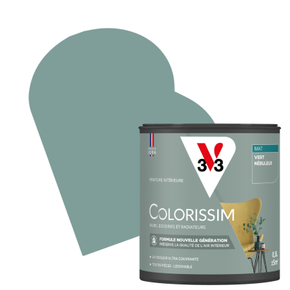 Peinture pour murs Colorissim vert nébuleux mat 0,5 L V33