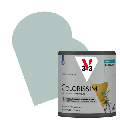 Peinture pour murs Colorissim brouillard mat 0,5 L V33