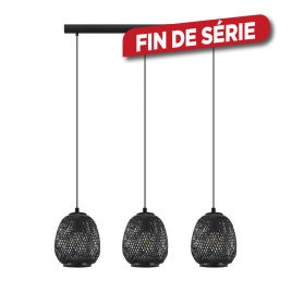 Suspension Dembleby 1 noire E27 3 × 40 W EGLO