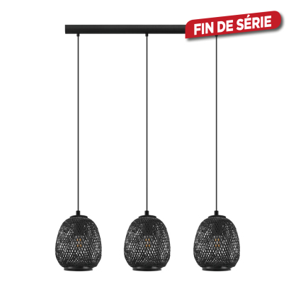 Suspension Dembleby 1 noire E27 3 × 40 W EGLO