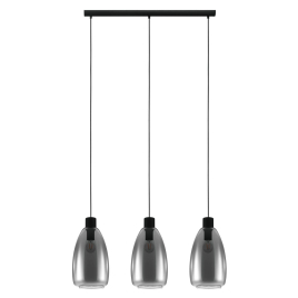 Suspension Chelvey noire E27 3 × 40 W EGLO