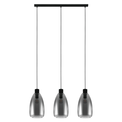 Suspension Chelvey noire E27 3 × 40 W EGLO