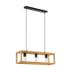 Suspension Blackcrown 1 noire et bois E27 3 × 40 W EGLO