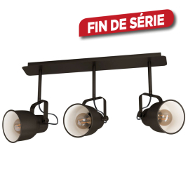 Plafonnier Mitchley bronze foncé et crème E27 3 × 40 W EGLO