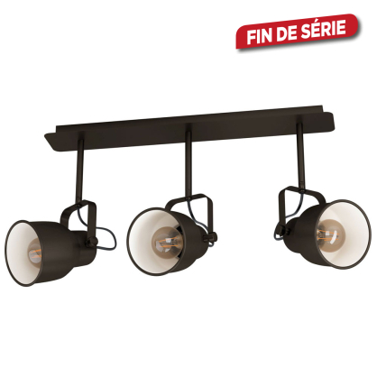 Plafonnier Mitchley bronze foncé et crème E27 3 × 40 W EGLO