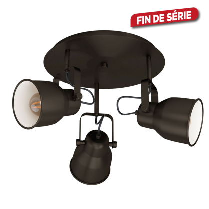 Plafonnier Mitchley bronze foncé et crème Ø 50 cm E27 3 × 40 W EGLO