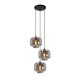 Suspension Medine noire Ø 46 cm E27 3 × 40 W LUCIDE