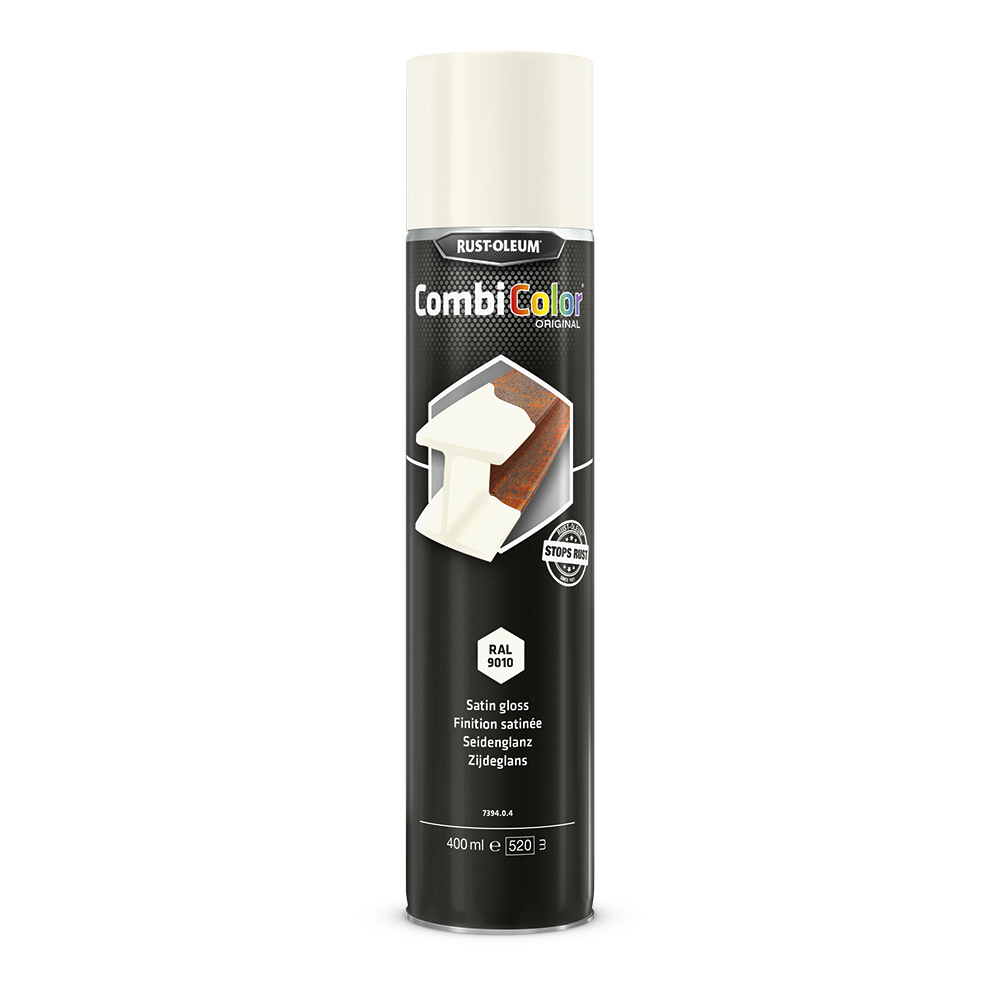 Peinture pour métal RAL9010 Brillant - Rust-Oleum CombiColor