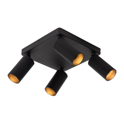 Spot LED Clubs noir GU10 4 × 40 W LUCIDE