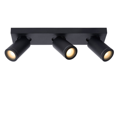 Spot LED pour salle de bain Taylor noir GU10 3 × 5 W LUCIDE