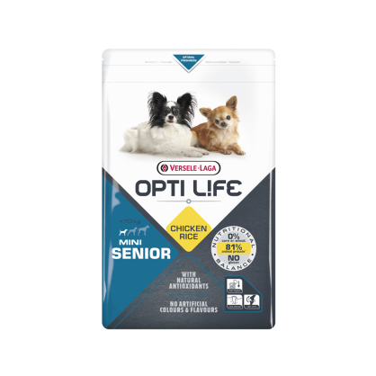 Sac de croquettes pour chien âgé Mini Opti Life Poulet 2,5 kg