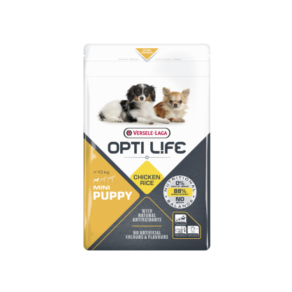 Sac de croquettes pour chiots Mini Opti Life Poulet 1 kg