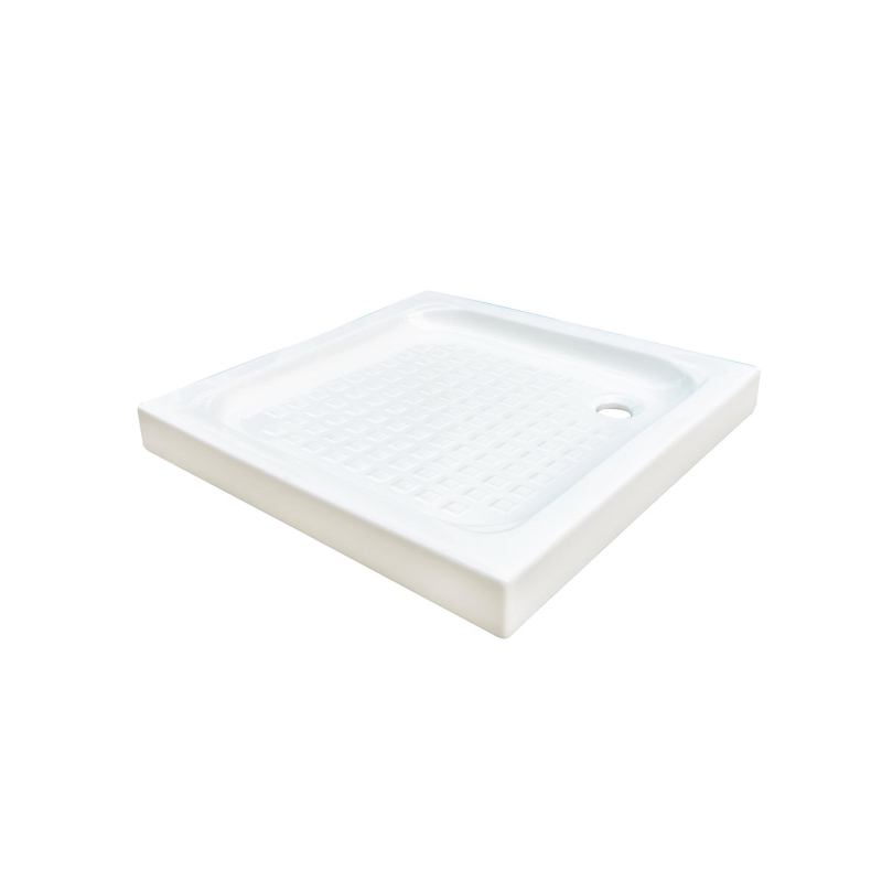 Receveur de douche acier émaillé SLIM 1/4 rond 90x90 cm blanc