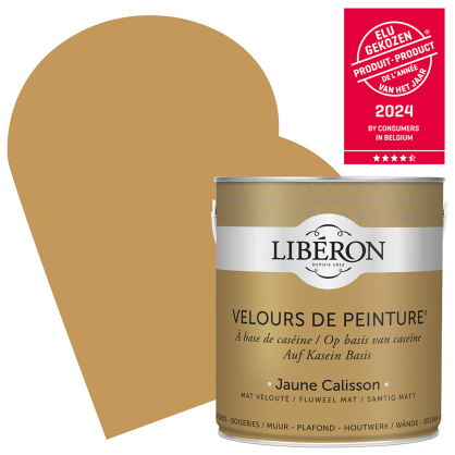 Peinture pour murs Velours de Peinture jaune calisson mat 2,5 L LIBERON