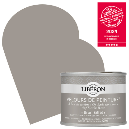 Peinture pour murs Velours de Peinture brun Eiffel mat 0,125 L LIBERON