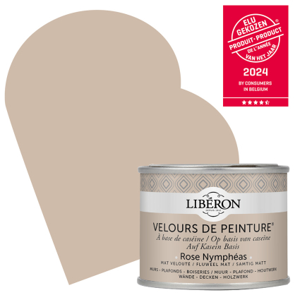 Peinture pour murs Velours de Peinture rose nymphéas mat 0,125 L LIBERON