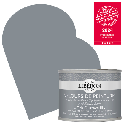 Peinture pour murs Velours de Peinture gris Gustave III mat 0,125 L LIBERON