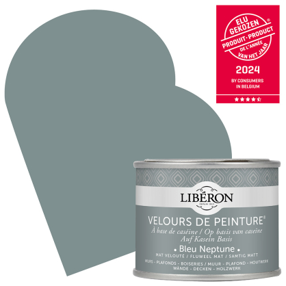 Peinture pour murs Velours de Peinture bleu Neptune mat 0,125 L LIBERON