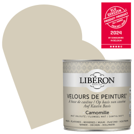 Peinture pour murs Velours de Peinture camomille mat 0,5 L LIBERON