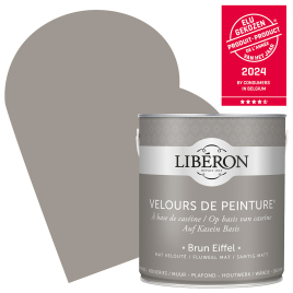 Peinture pour murs Velours de Peinture brun Eiffel mat 2,5 L LIBERON