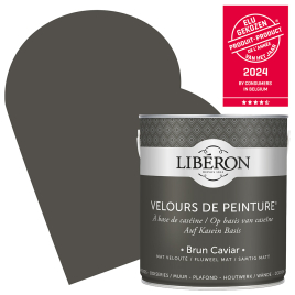 Peinture pour murs Velours de Peinture brun caviar mat 2,5 L LIBERON