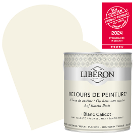 Peinture pour murs Velours de Peinture blanc calicot mat 2,5 L LIBERON